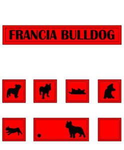 Francia bulldog trükkök